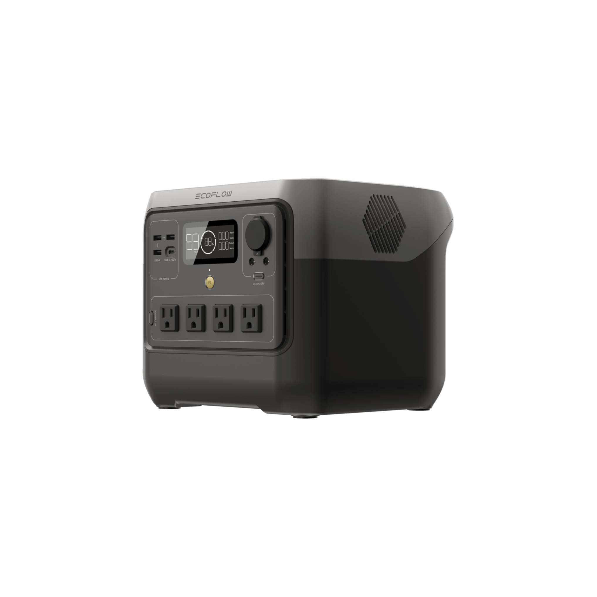 EcoFlow River 2 Pro portable power station side angle view
