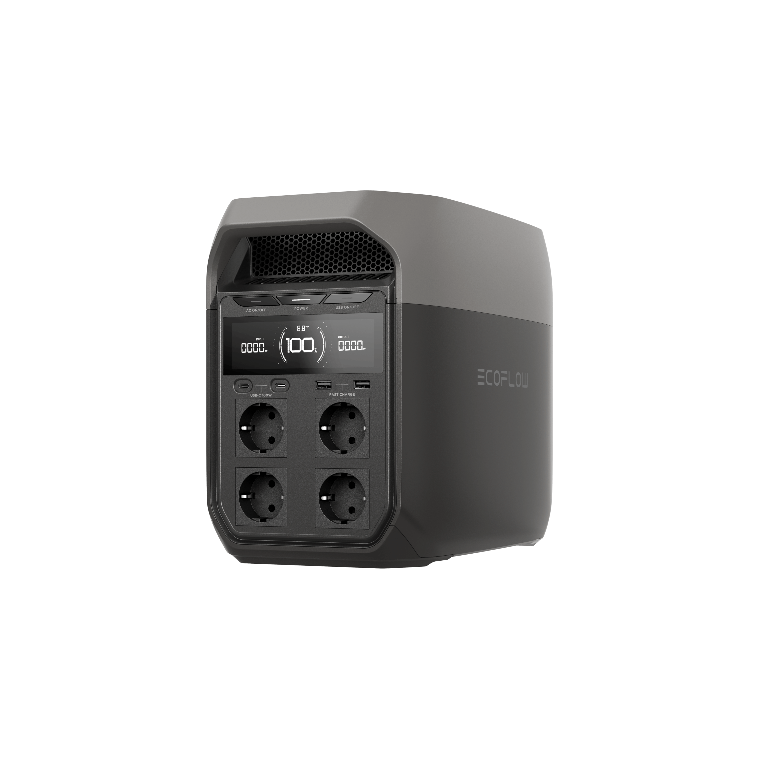 EcoFlow Delta 3 series portable power station, front view